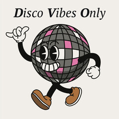 Disco Vibes Only With Disco Groovy Character Design