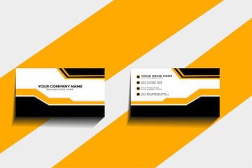 modern yellow and black business card template . stylish black elegant business card design . design for business and corporate concept vector illustration .