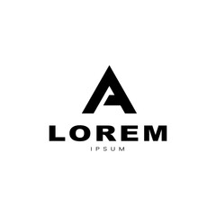 Letter A line logo design minimal, creative monochrome monogram symbol. Elegant universal vector sign design. Premium business logotypes