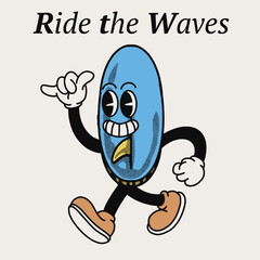 Ride the Waves With Surf Groovy Character Design