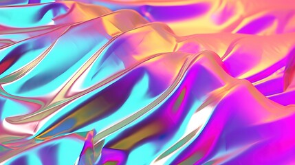 Glimmering Iridescent Foil, A Captivating Texture. Generative AI