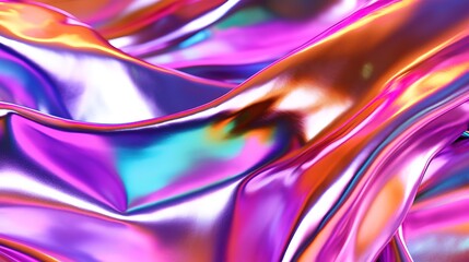 Glimmering Iridescent Foil, A Captivating Texture. Generative AI