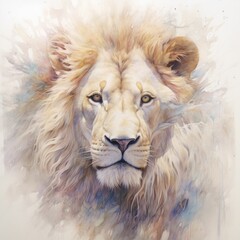 close up of a lion