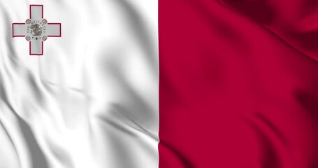 Malta flag. Malta flag background. 4k 60fps