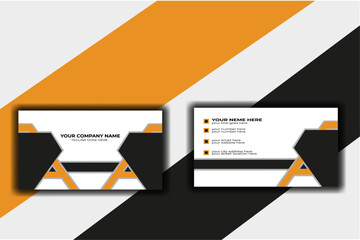 Modern and simple business card design .modern presentation card with company logo vector business card template .