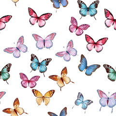 Fototapeta na wymiar seamless butterfly pattern