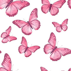 seamless pattern of butterflies