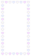 16:9シンプル破線のハートフレーム♡PNG