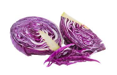 Obraz premium Purple cabbage slice on transparent png