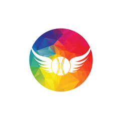 Tennis and Wings vector illustration