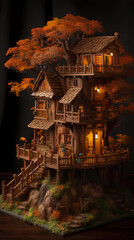 Fototapeta premium house in the night