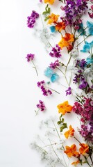 Fototapeta na wymiar beautiful flower composition for wallpaper, these colorful flowers have a calming effect