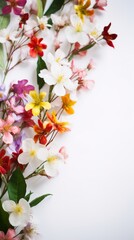 Naklejka na ściany i meble beautiful flower composition for wallpaper, these colorful flowers have a calming effect