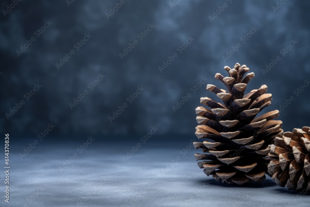 Poster pine cone tree background. generate ai