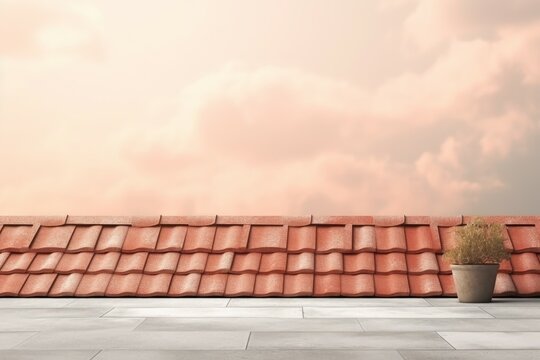 Roof background mockup. Generate Ai