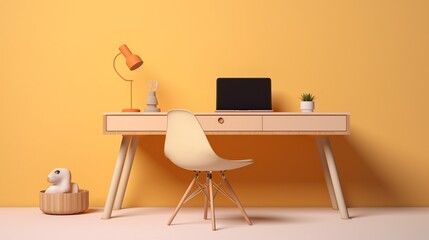 creative photo of workspace desk. Generative AI