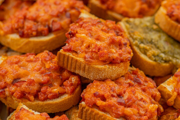 Cheese buns with spices, salty snacks. Bread with cheese filling