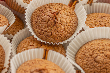 The chocolate muffins were made. Muffins with chocolate filling