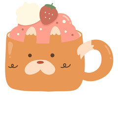 fox mug milkshake Cafe drink