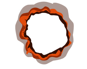 vector, illustration Burning hole in paper