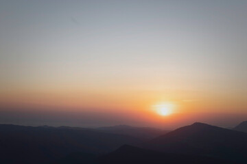 mountain at sunset nature background