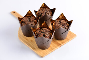 Muffins decorated in a artistic style