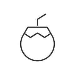 Coconut Drink Icon - Summer Drink Icon