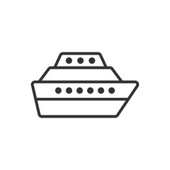 Cruise Ship Icon - Vacation Icon