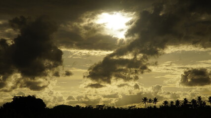 sunset in the clouds