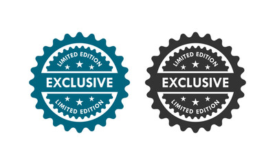 Exclusive badge design template illustration