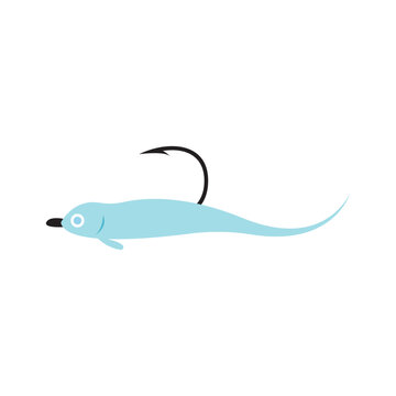 Soft bait fishing lure symbol set.