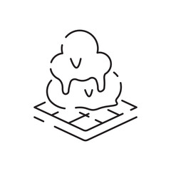 Ice cream line icon, Summer such as parfait, vector frozen yogurt, ice cream sundae, vanilla, chocolate