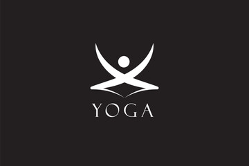 yoga logo design simple concept