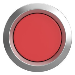 3D circle button. Empty button. 3D illustration.