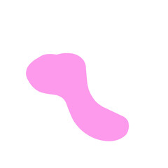 Abstract blob shape peach color