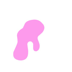 Abstract blob shape peach color