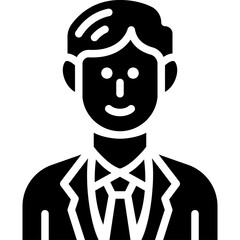 businessman solid icon
