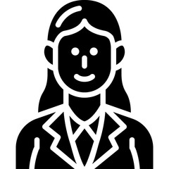 businesswoman solid icon