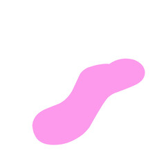 Abstract blob shape peach color