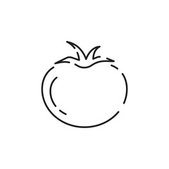 Vegetables thin line icon. Vegetarian, veggies. Simple vector icon as tomato, cucumber, kohlrabi, cauliflower, pattypan squash, fiddleheads good food and health