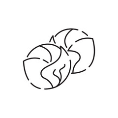 Vegetables thin line icon. Vegetarian, veggies. Simple vector icon as tomato, cucumber, kohlrabi, cauliflower, pattypan squash, fiddleheads good food and health