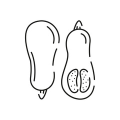 Vegetarian, vegetable, veggies - minimal thin line icon. Simple vector icon as tomato, cucumber, kohlrabi, cauliflower, pattypan squash, fiddleheads good food and health