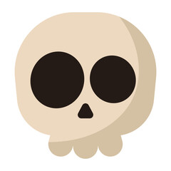 Halloween skull head icon.