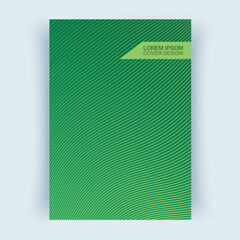 Cover with abstract lines. Cover layouts, vertical orientation.