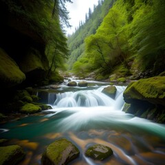 A Beautiful Stream in a Middle of a Forest