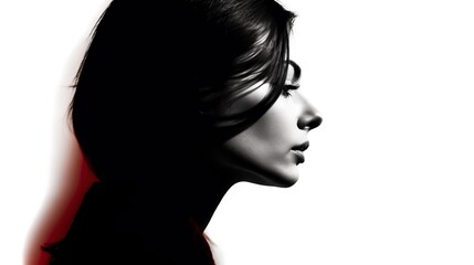 An illustration of a fashion portrait  combined with abstract art., AI Generated