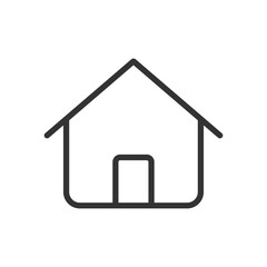 Home outline vector icon isolated on white background. Home line icon for web, mobile and ui designe.
