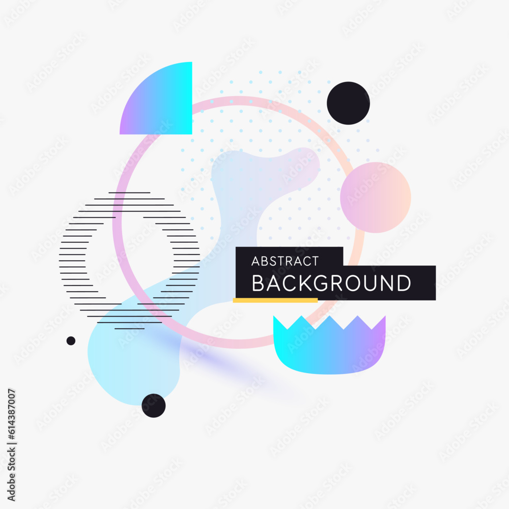 Poster composition with geometric shapes. abstract background for design.
