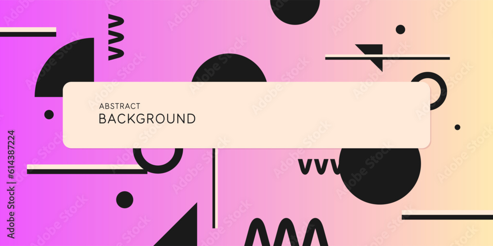 Poster composition with geometric shapes. abstract background for design.