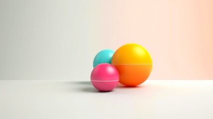 Abstract 3D geometric shapes, 3d element art minimal style, Generative AI illustration